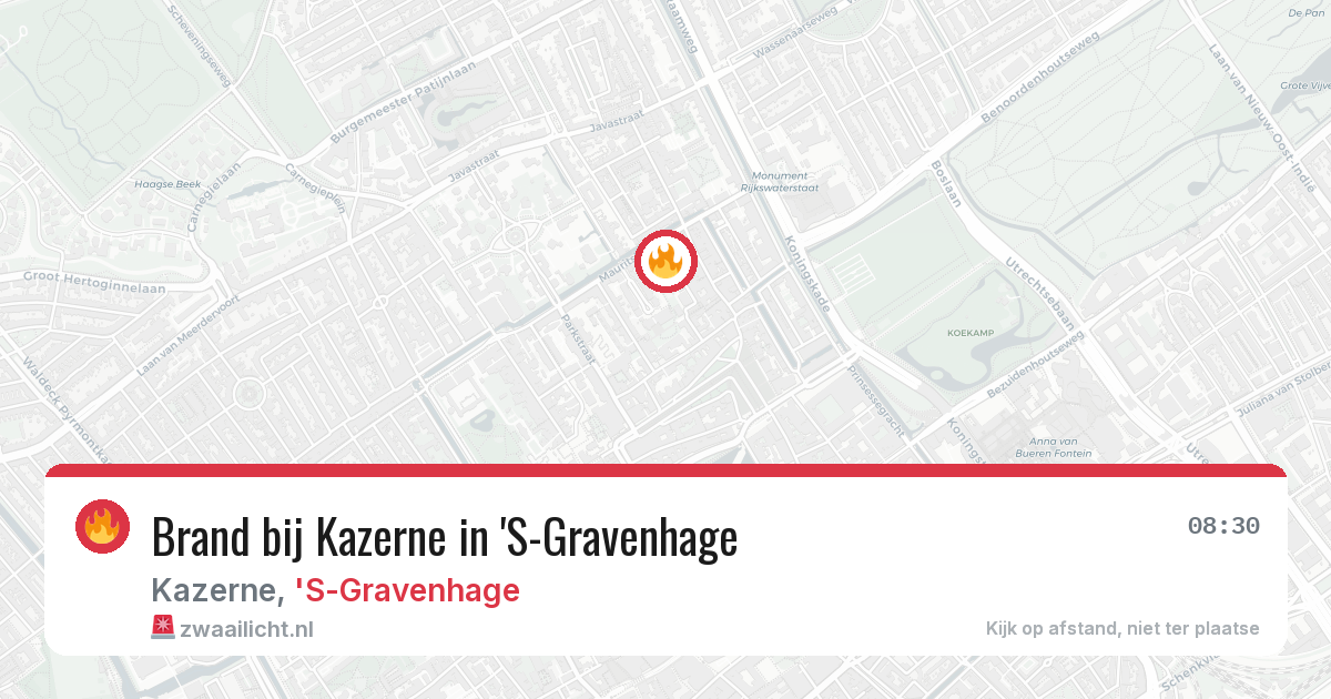 Brand bij Kazerne in 'S-Gravenhage — 17 mrt 2026