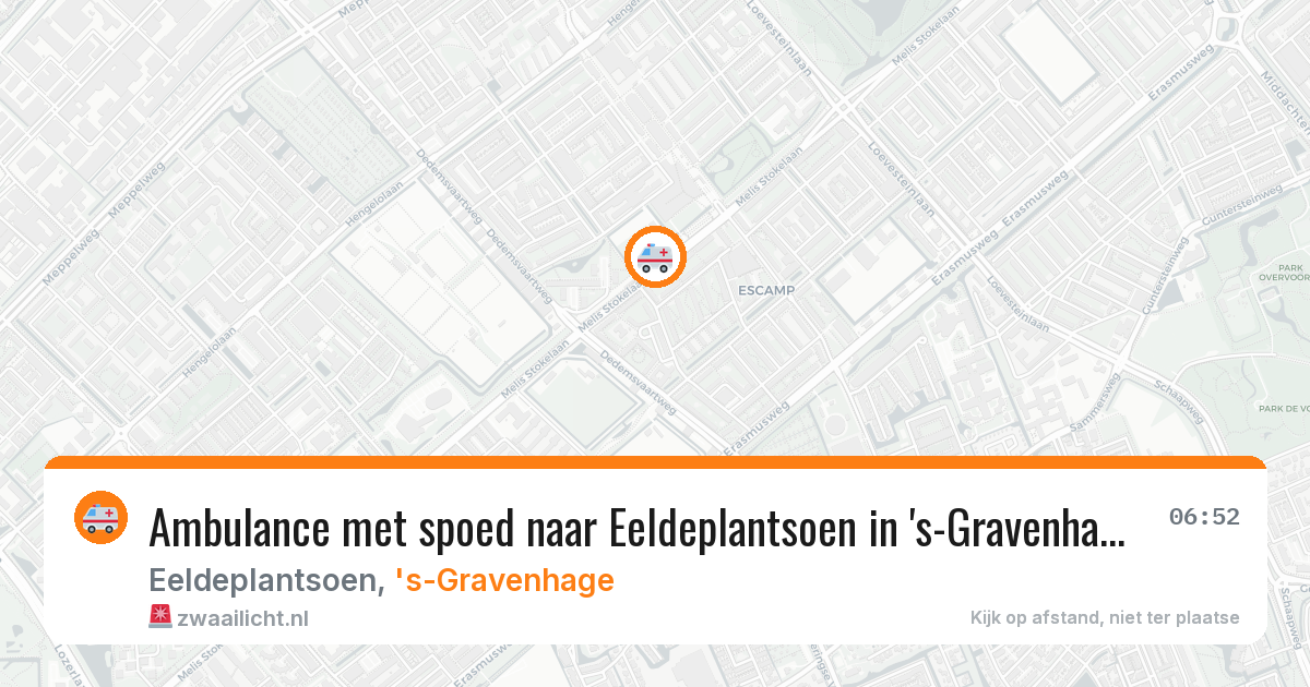 Ambulance met spoed naar Eeldeplantsoen in 's-Gravenhage — 8 apr 2026
