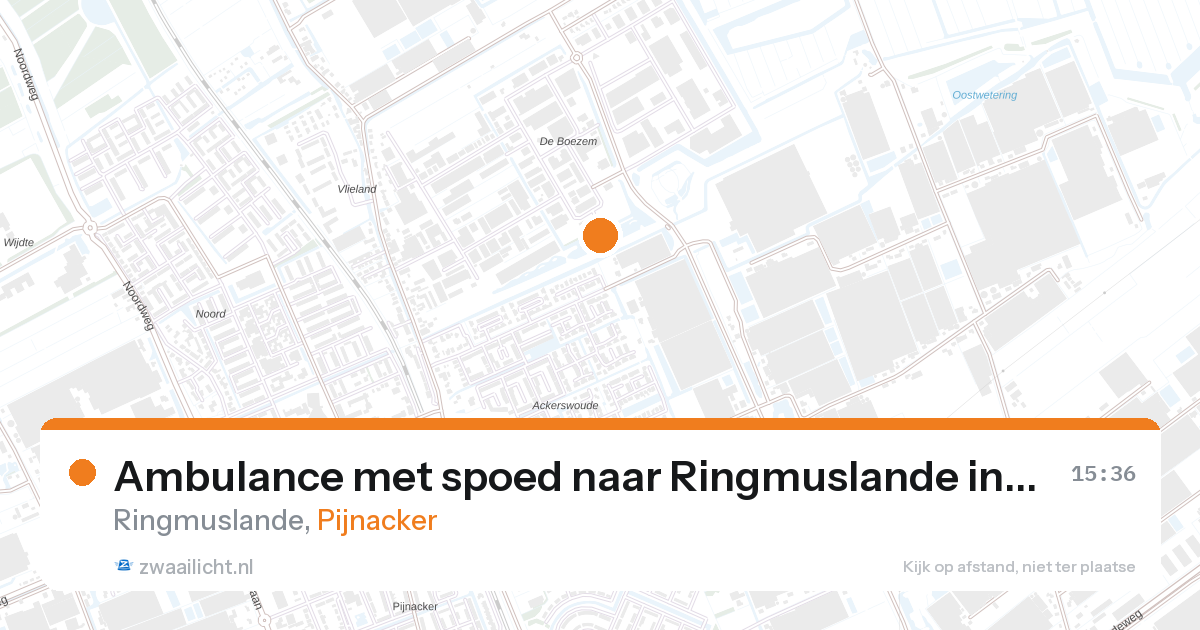 Ambulance met spoed naar Ringmuslande in Pijnacker — 17 jul 2026