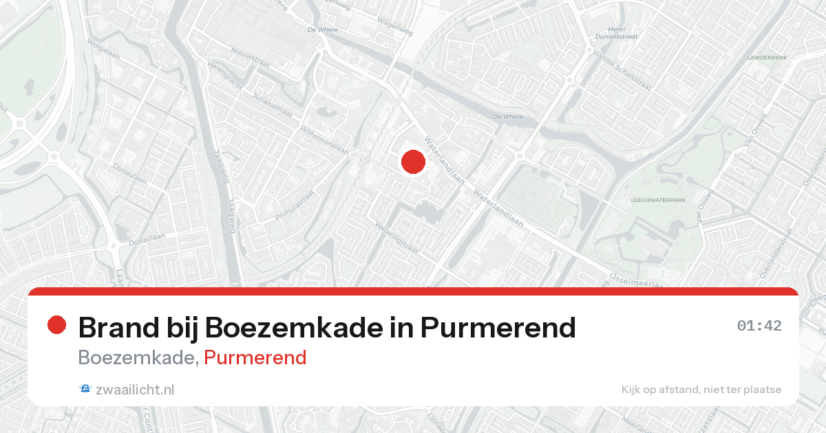 Brand bij Boezemkade in Purmerend — 17 feb 2026