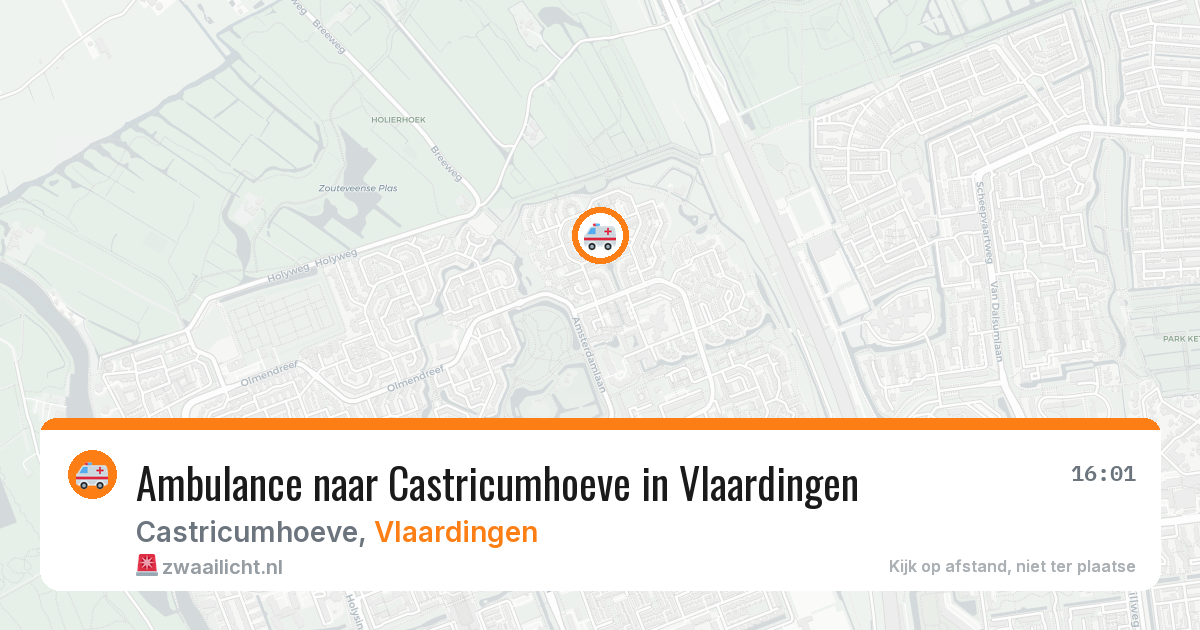 Ambulance naar Castricumhoeve in Vlaardingen — 9 aug 2026