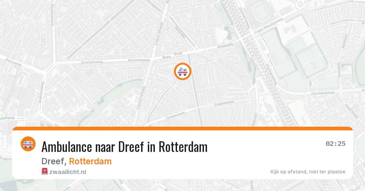 Ambulance naar Dreef in Rotterdam — 14 mei 2026