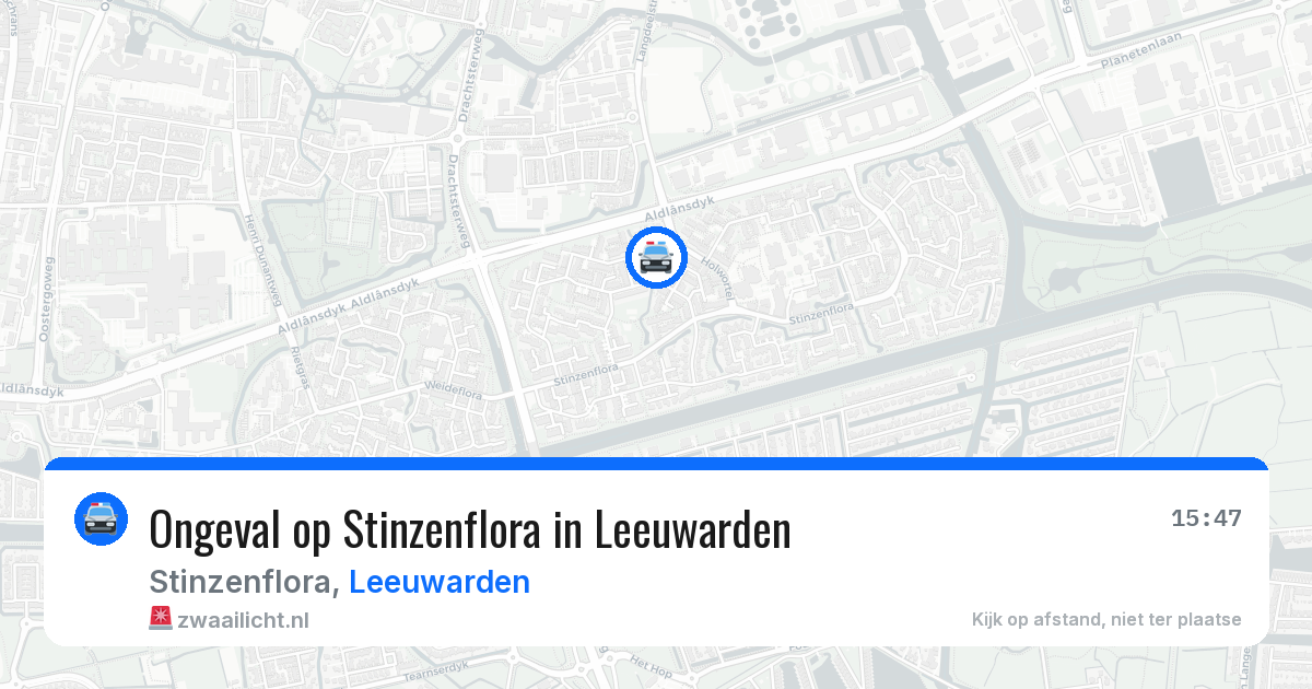 Ongeval op Stinzenflora in Leeuwarden — 28 jul 2026