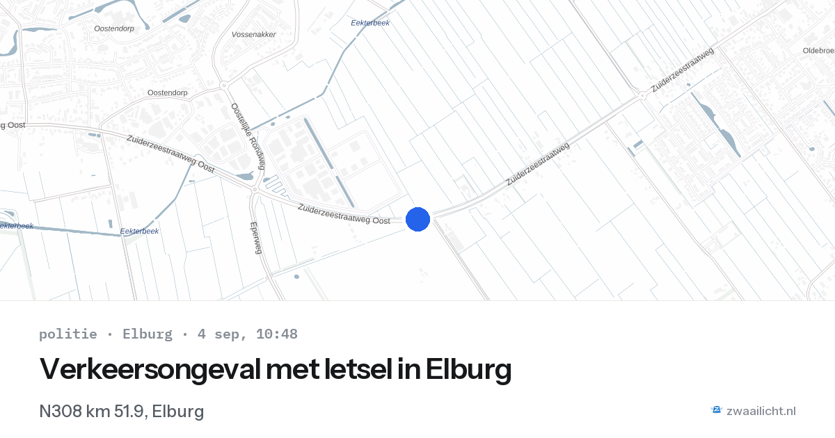 Verkeersongeval met letsel in Elburg — 4 sep 2026