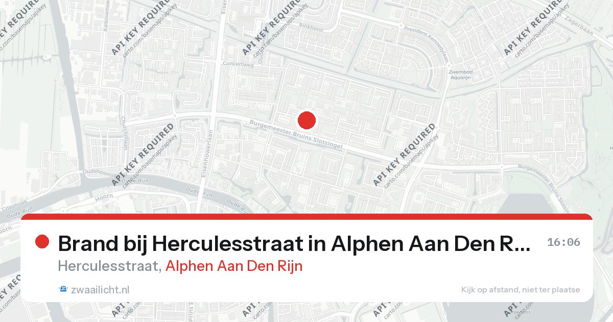 Brand bij Herculesstraat in Alphen Aan Den Rijn — 26 aug 2026