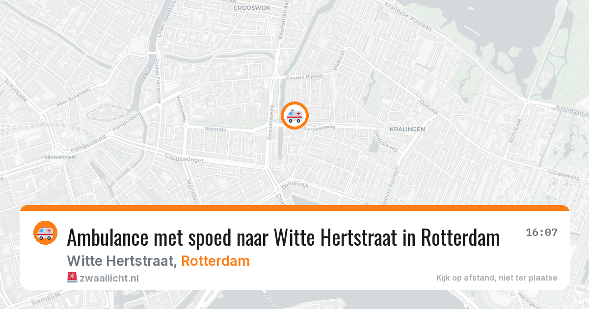 Ambulance met spoed naar Witte Hertstraat in Rotterdam — 11 mrt 2026