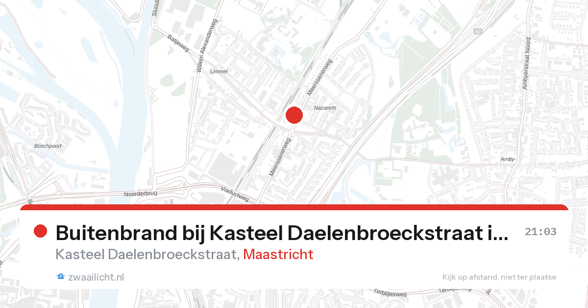 Buitenbrand bij Kasteel Daelenbroeckstraat in Maastricht — 27 aug 2026