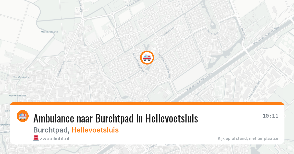 Ambulance naar Burchtpad in Hellevoetsluis — 19 jul 2026