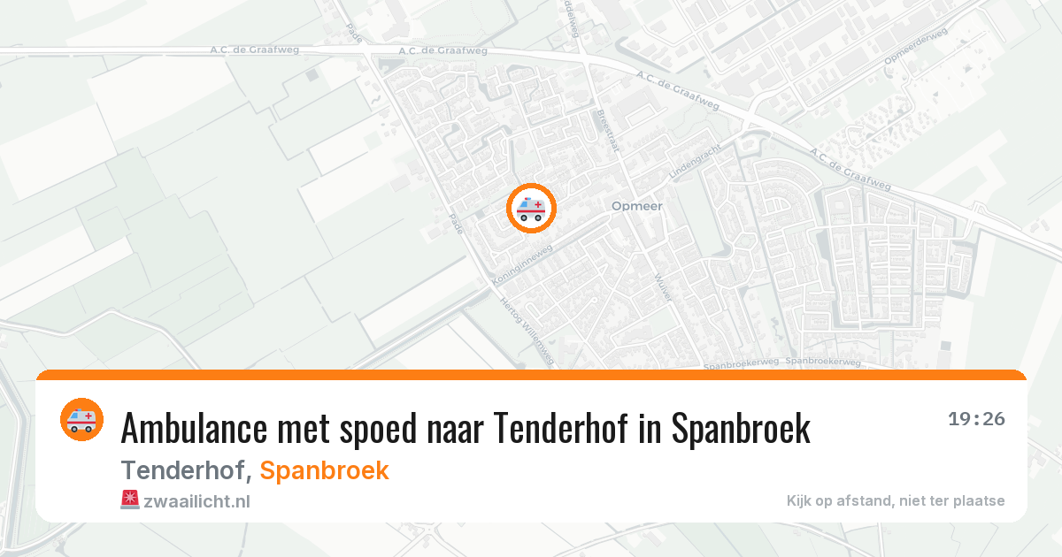 Ambulance met spoed naar Tenderhof in Spanbroek — 7 jun 2026