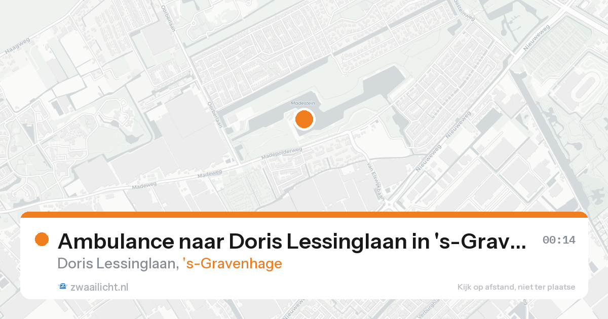 Ambulance naar Doris Lessinglaan in 's-Gravenhage — 20 aug 2026