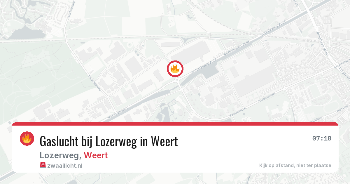 Gaslucht bij Lozerweg in Weert — 30 apr 2026