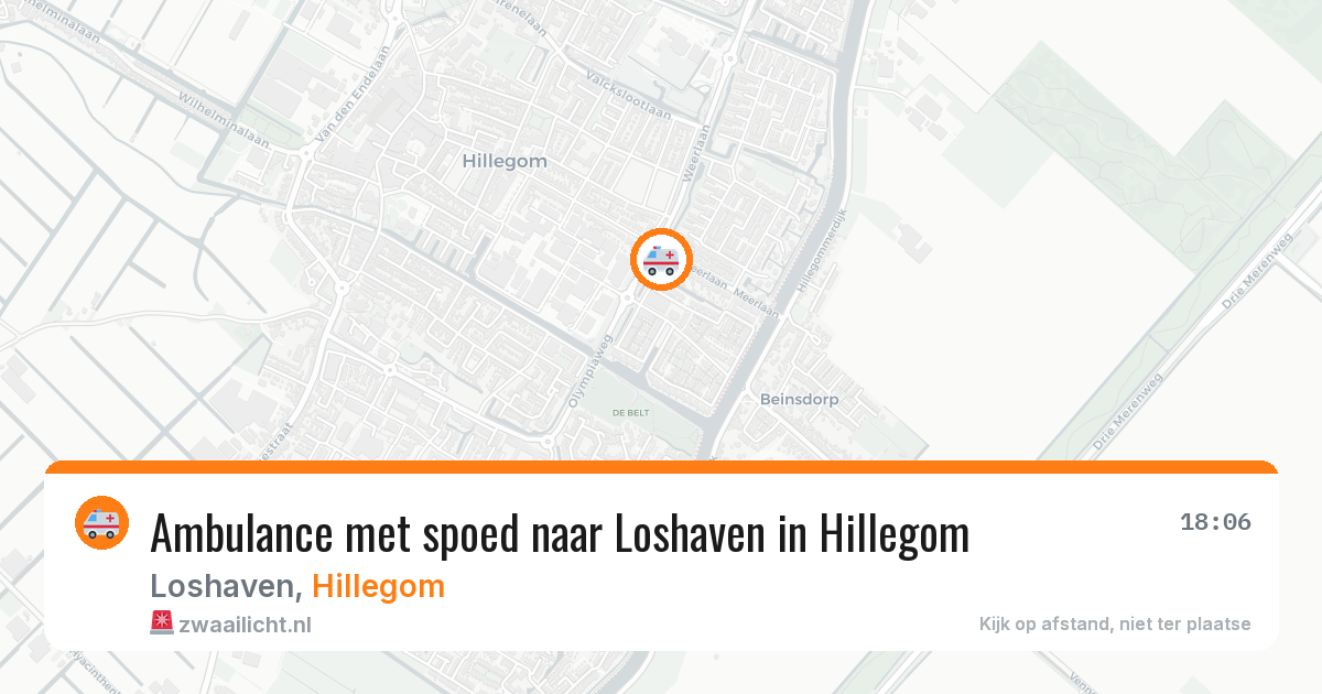 Ambulance met spoed naar Loshaven in Hillegom — 31 jul 2026