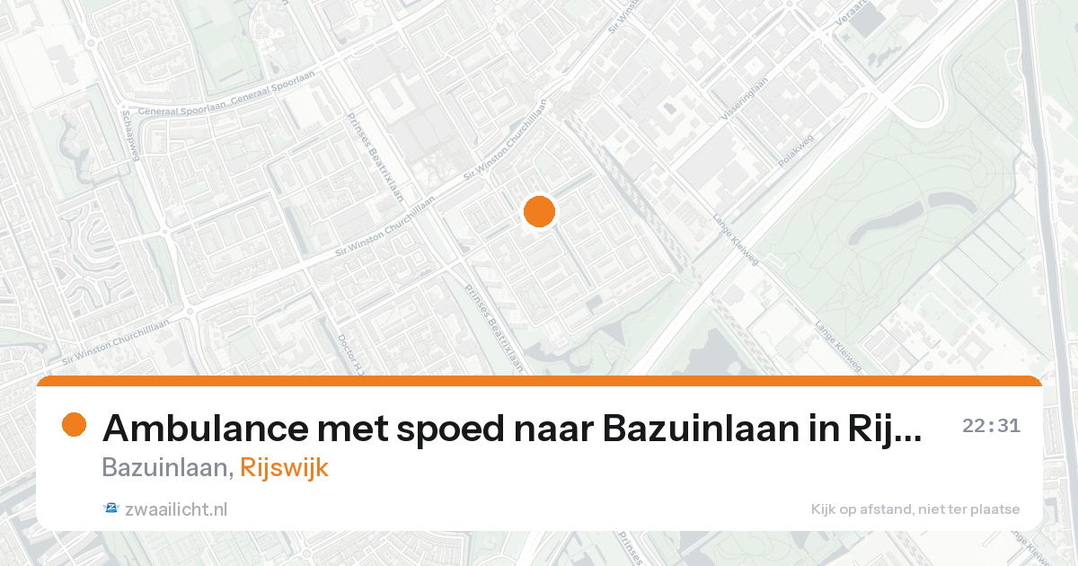 Ambulance met spoed naar Bazuinlaan in Rijswijk — 24 aug 2026