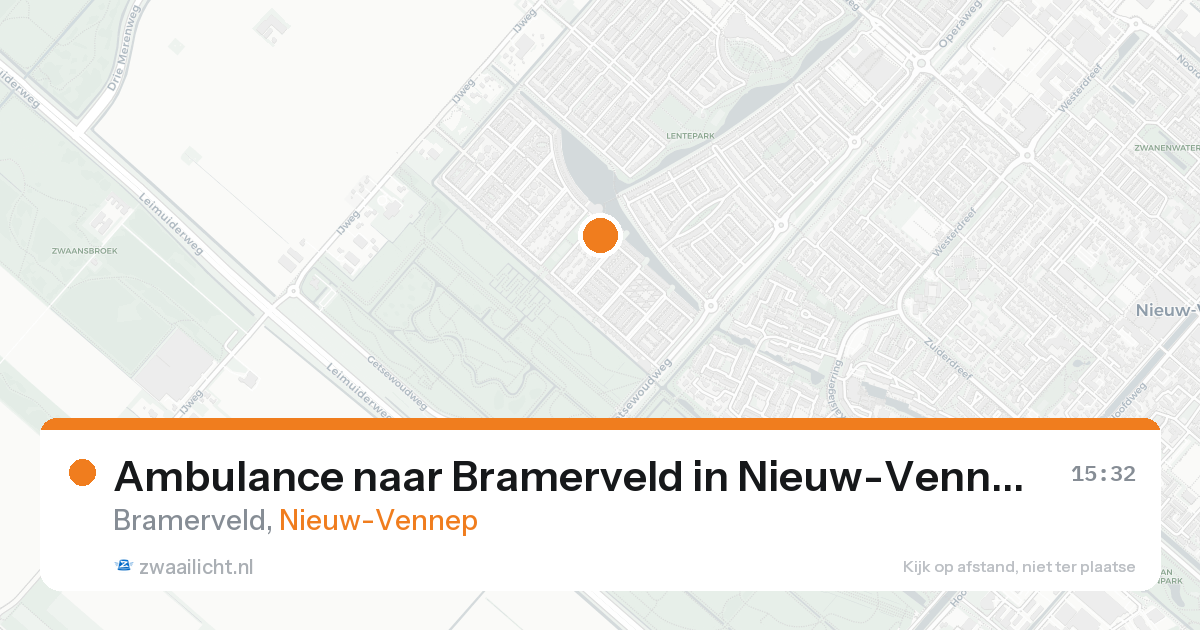 Ambulance naar Bramerveld in Nieuw-Vennep — 17 aug 2026