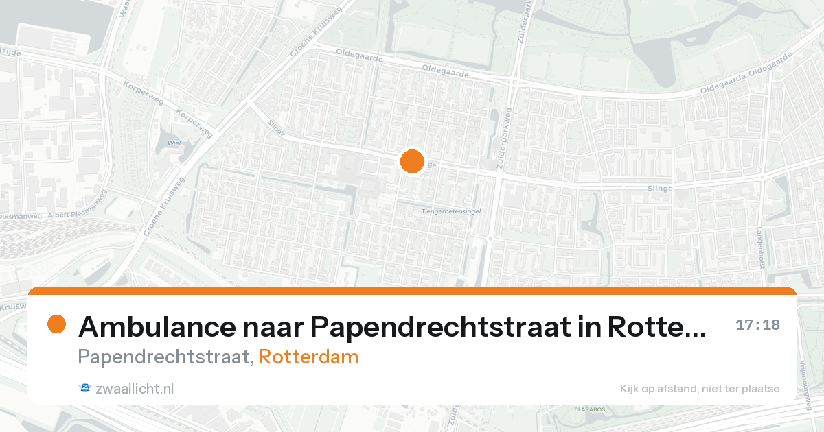 Ambulance naar Papendrechtstraat in Rotterdam — 23 aug 2026