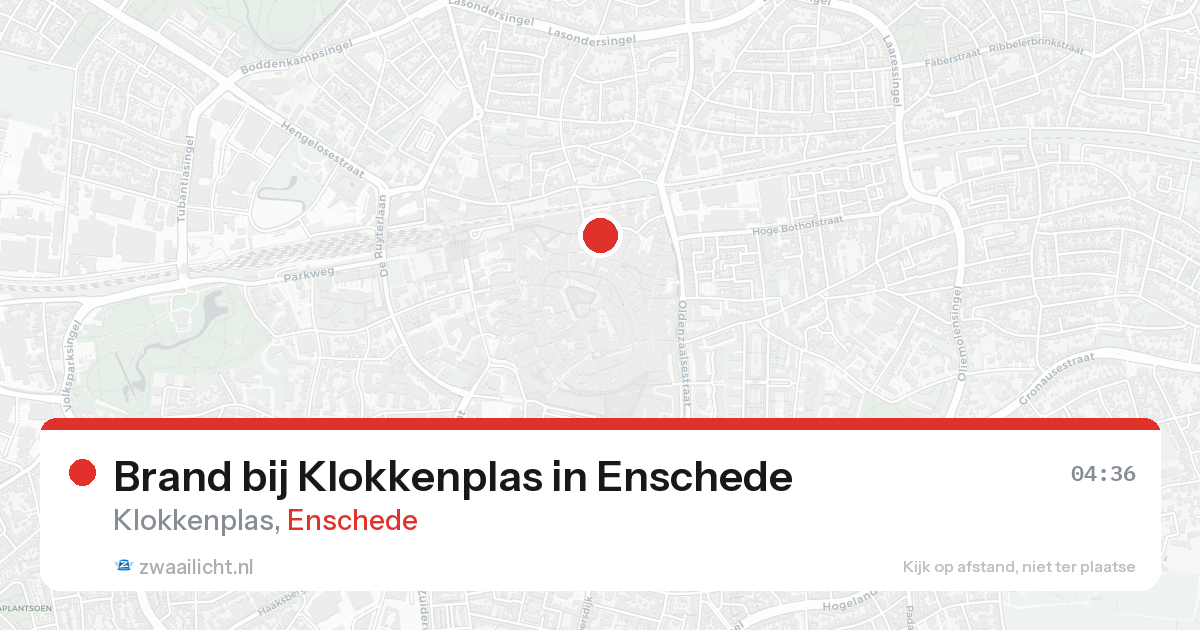 Brand bij Klokkenplas in Enschede — 8 feb 2026