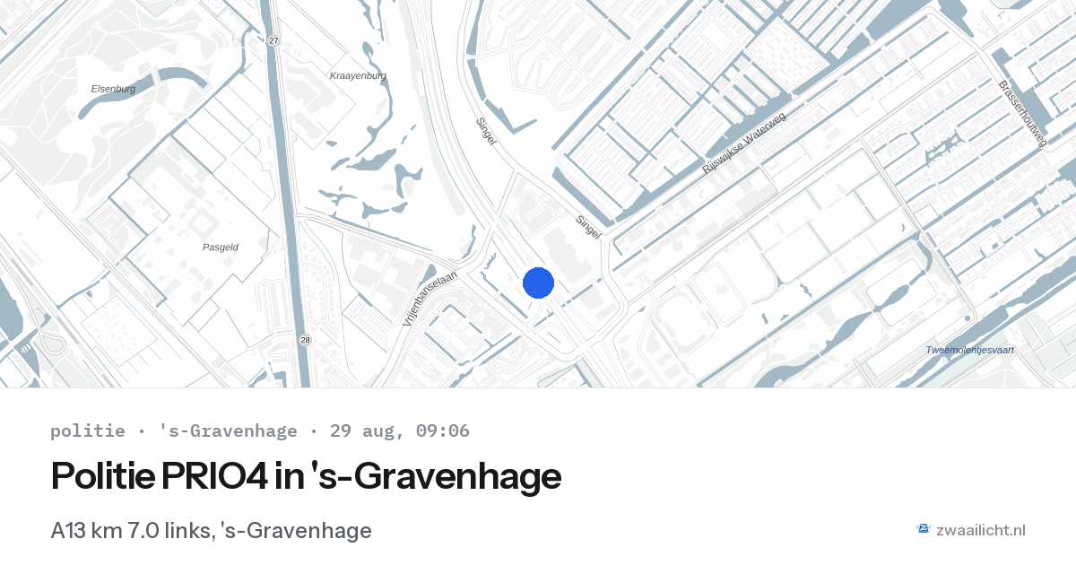 Politie PRIO4 in 's-Gravenhage — 29 aug 2026 | 🚨 Zwaailicht.nl