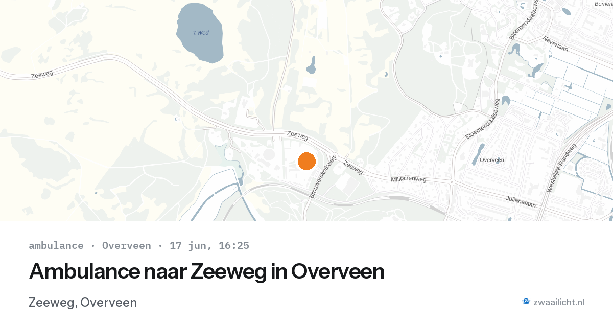 Ambulance naar Zeeweg in Overveen — 17 jun 2026