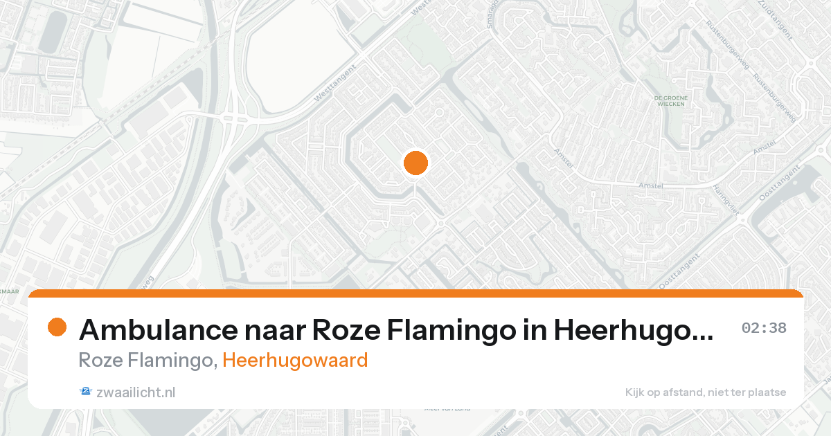 Ambulance naar Roze Flamingo in Heerhugowaard — 14 aug 2026