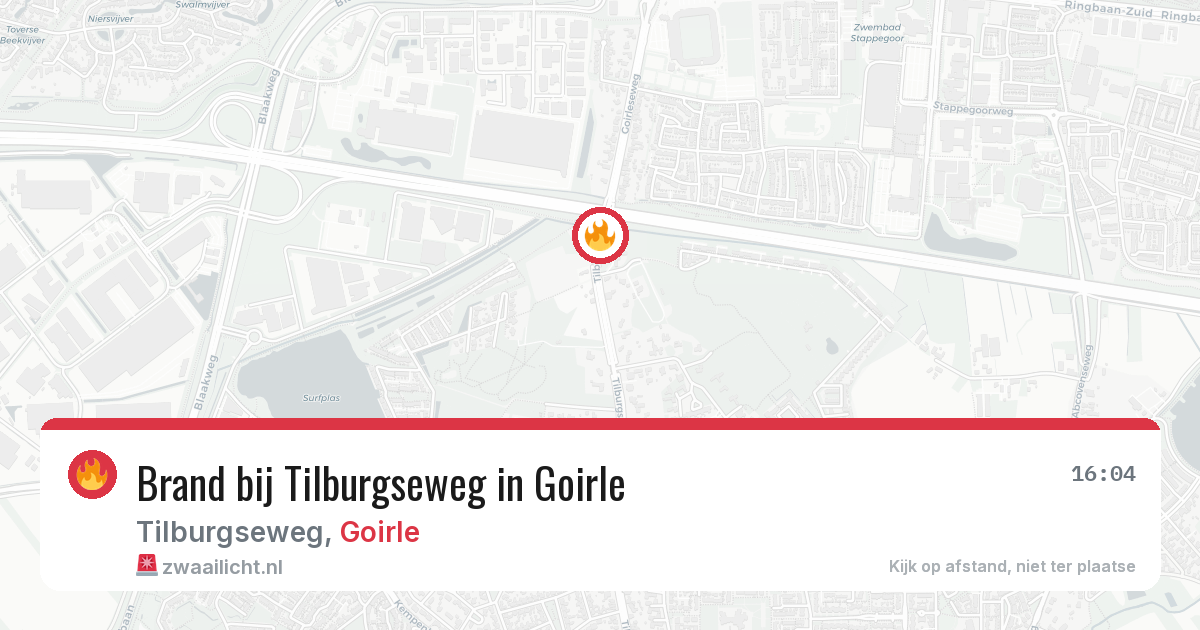 Brand bij Tilburgseweg in Goirle — 1 aug 2026