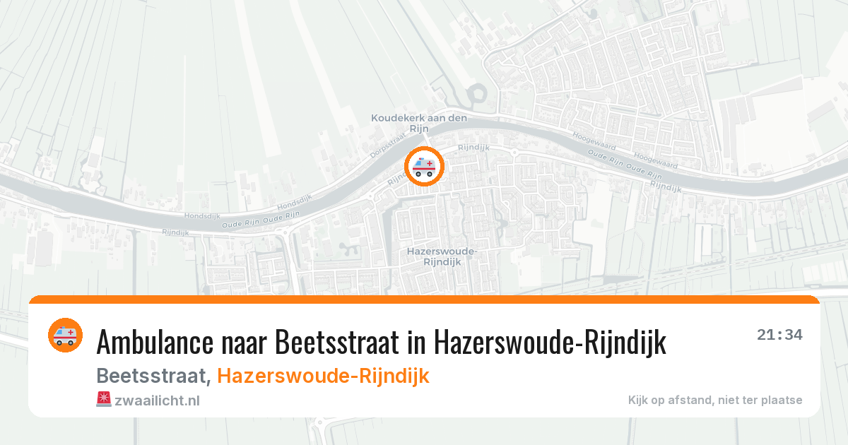 Ambulance naar Beetsstraat in Hazerswoude-Rijndijk — 2 aug 2026