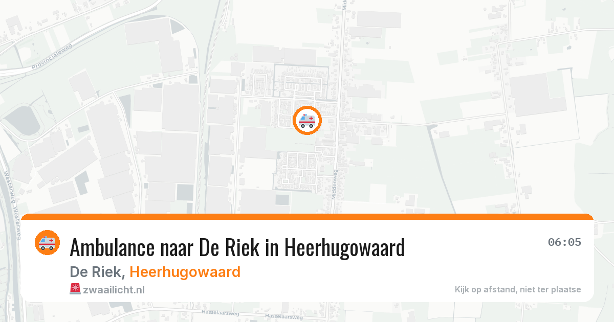 Ambulance naar De Riek in Heerhugowaard — 22 apr 2026