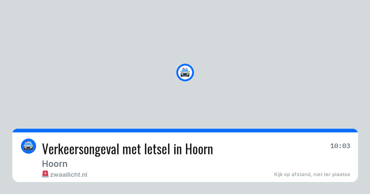 Verkeersongeval met letsel in Hoorn — 18 mei 2026