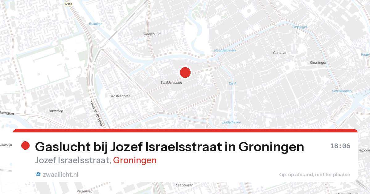 Gaslucht bij Jozef Israelsstraat in Groningen — 15 aug 2026