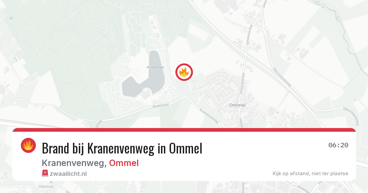 Brand bij Kranenvenweg in Ommel — 26 jun 2026
