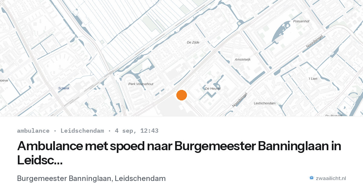 Ambulance met spoed naar Burgemeester Banninglaan in Leidschendam — 4 sep 2026