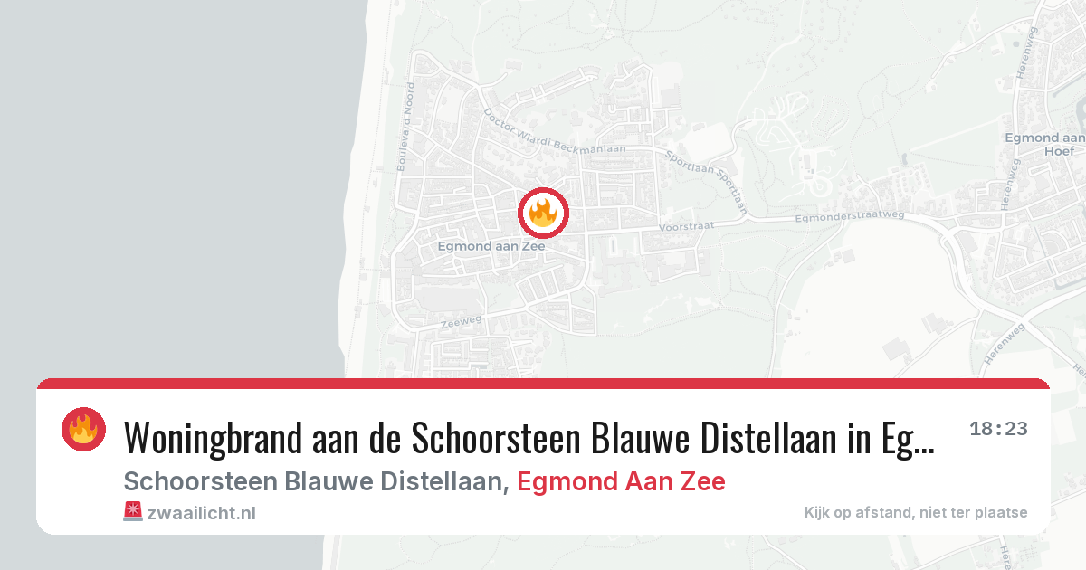 Woningbrand aan de Schoorsteen Blauwe Distellaan in Egmond Aan Zee — 3 feb 2026