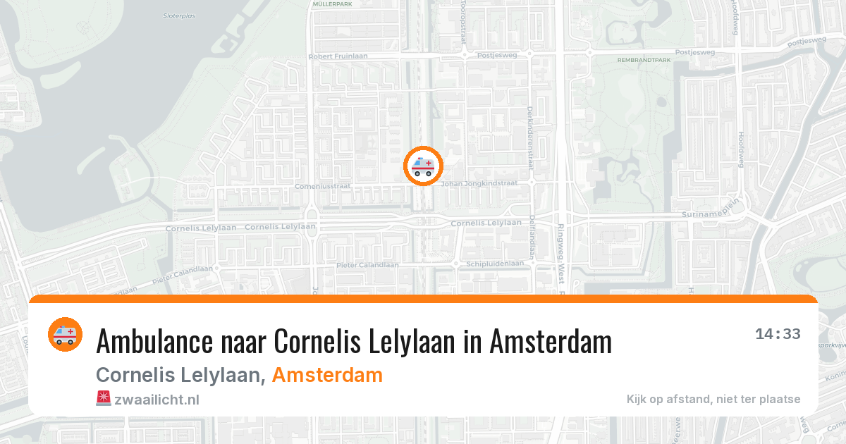 Ambulance naar Cornelis Lelylaan in Amsterdam — 21 mrt 2026