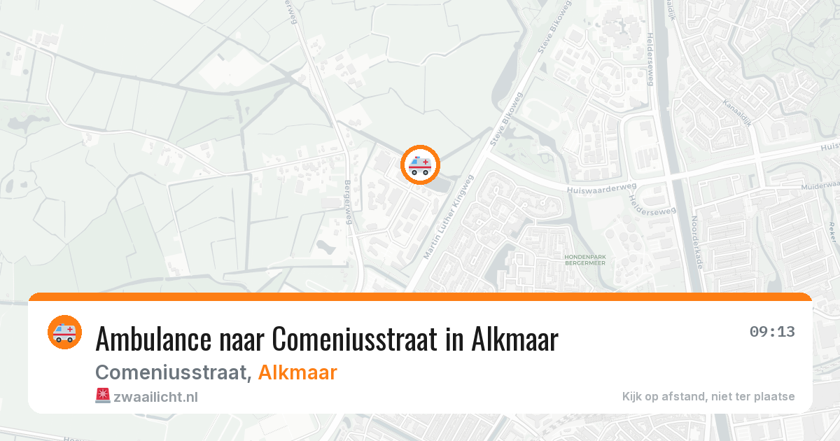 Ambulance naar Comeniusstraat in Alkmaar — 13 jul 2026