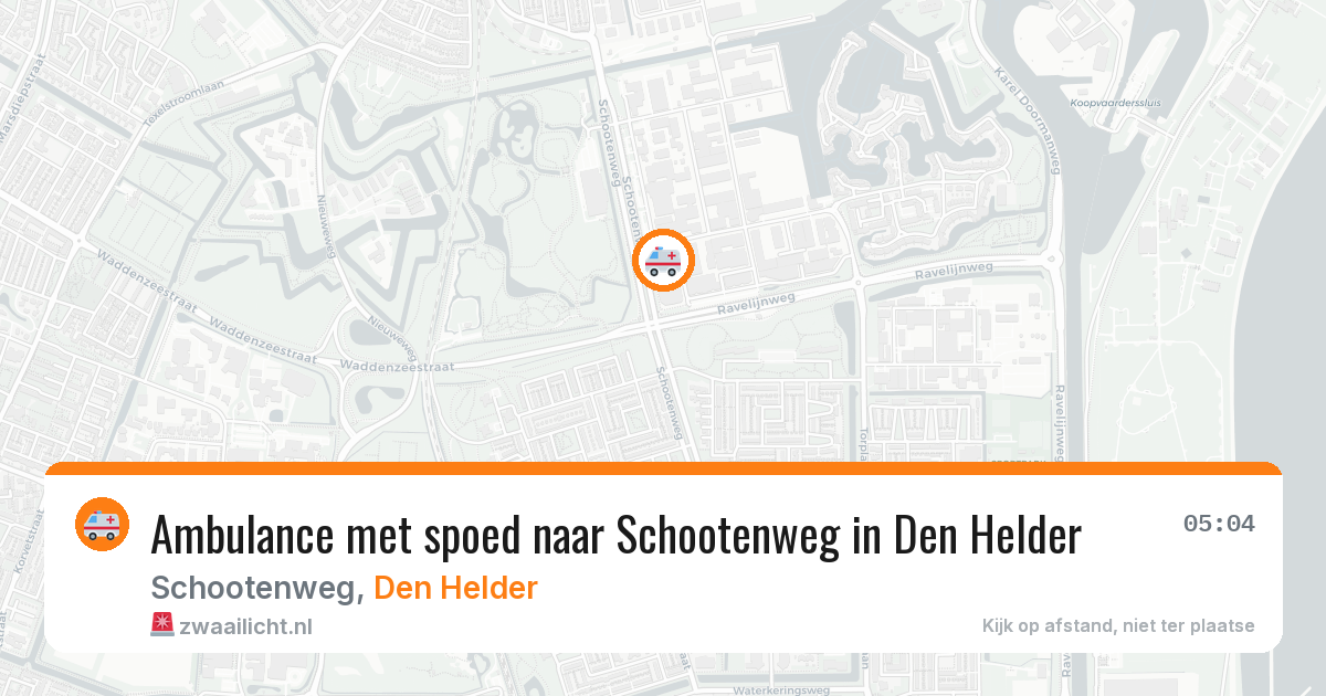 Ambulance met spoed naar Schootenweg in Den Helder — 20 jun 2026