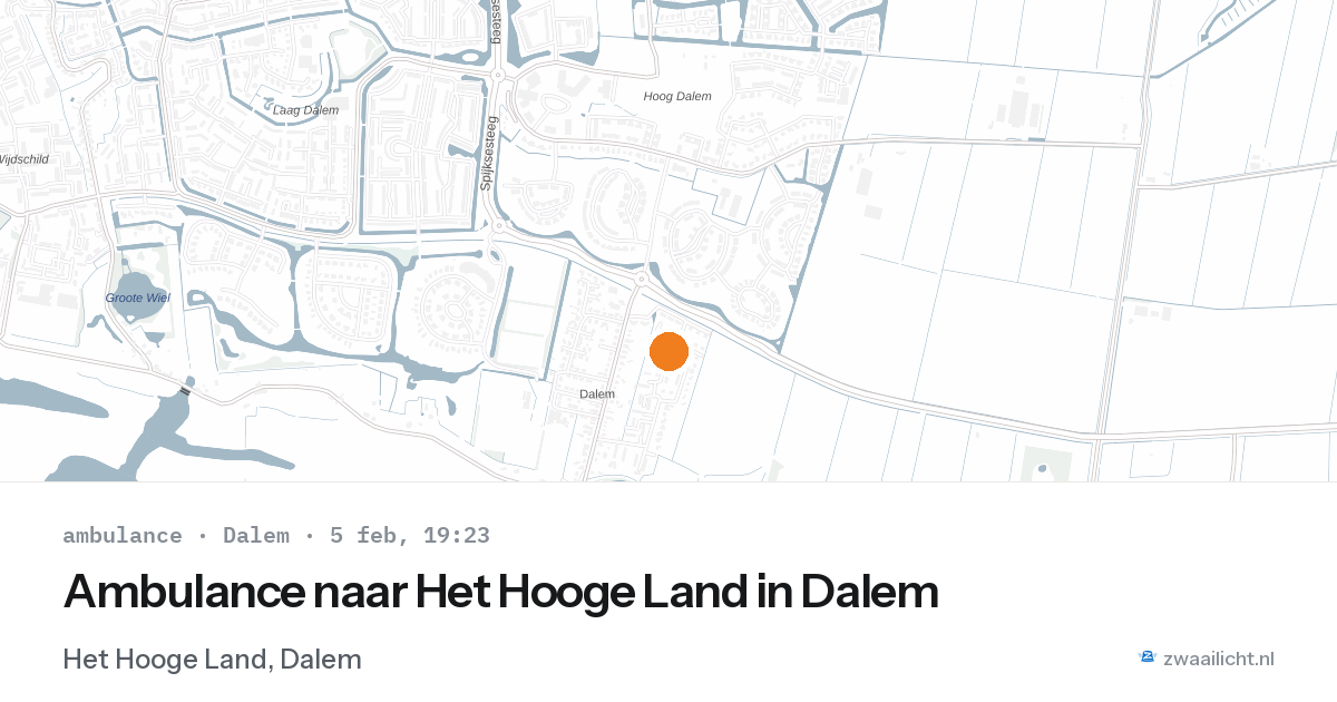 Ambulance naar Het Hooge Land in Dalem — 5 feb 2026