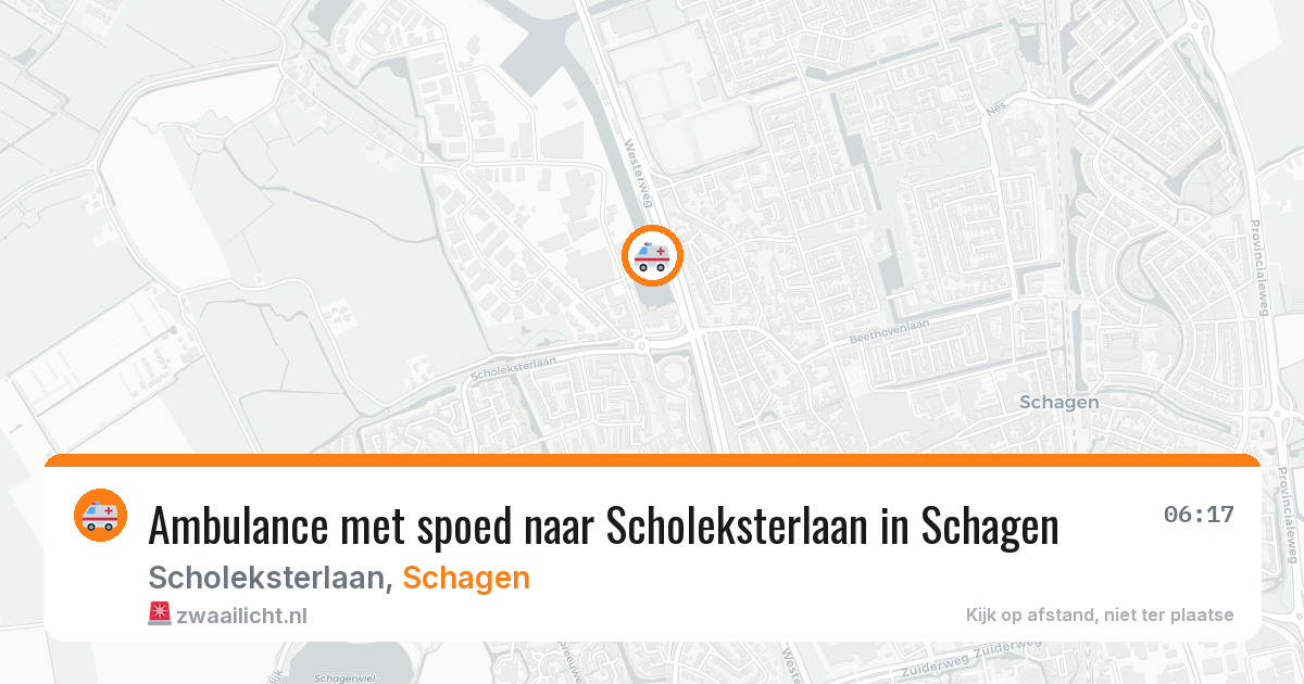 Ambulance met spoed naar Scholeksterlaan in Schagen — 4 jun 2026