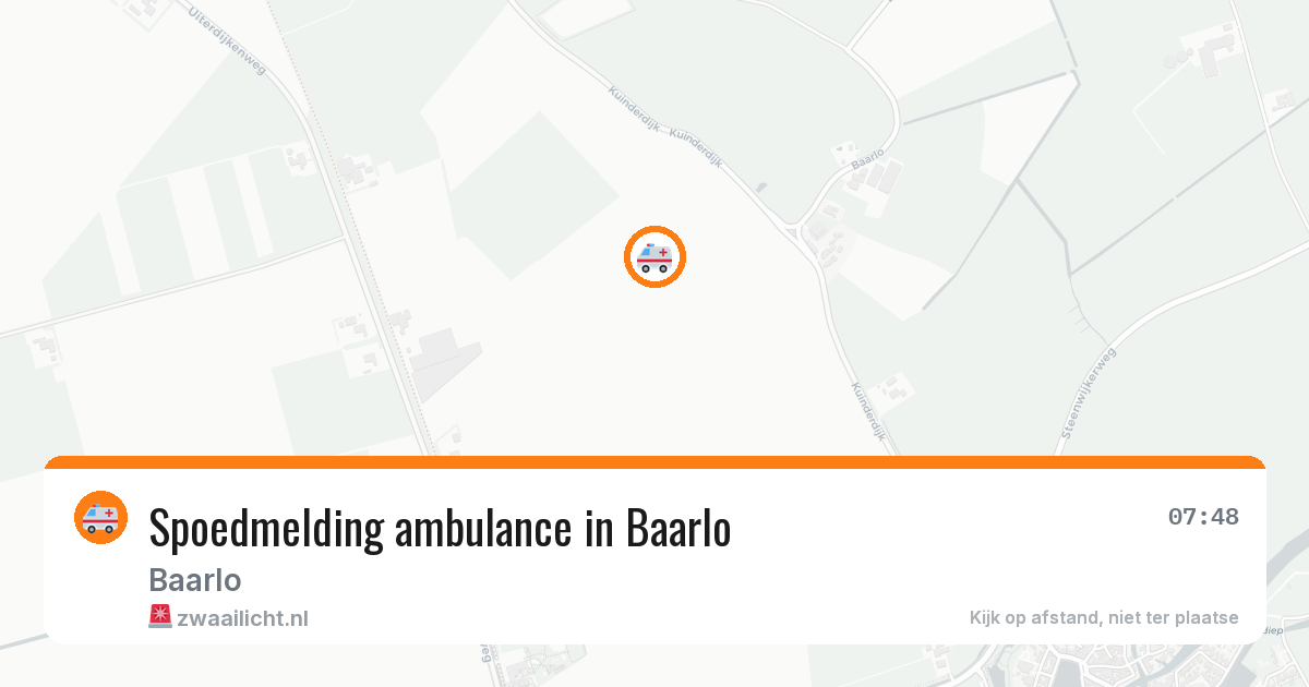 Spoedmelding ambulance in Baarlo — 13 jun 2026