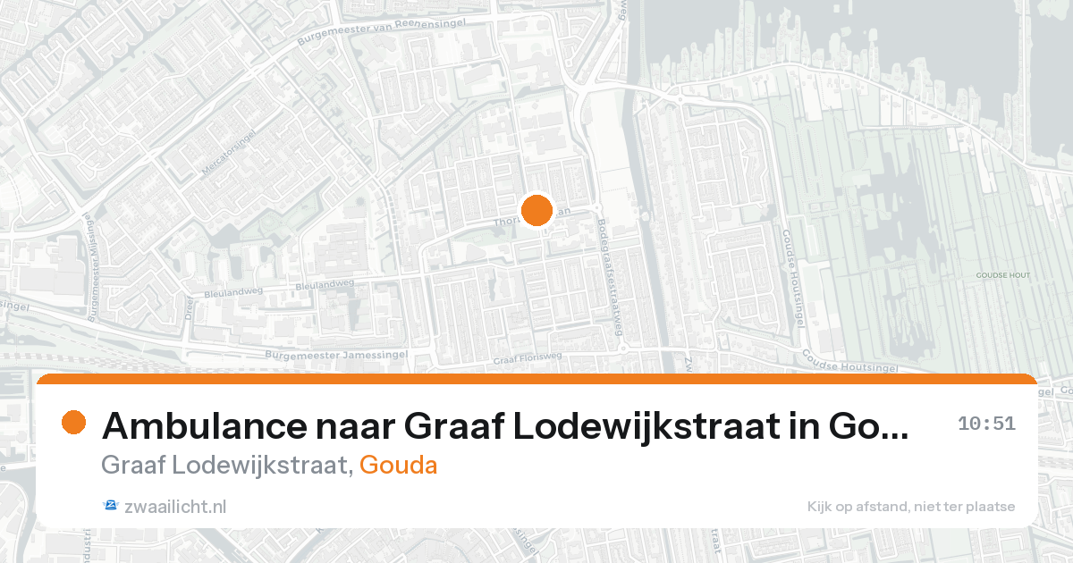Ambulance naar Graaf Lodewijkstraat in Gouda — 25 aug 2026