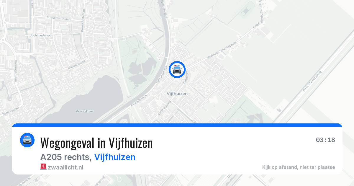 Wegongeval in Vijfhuizen — 17 mei 2026