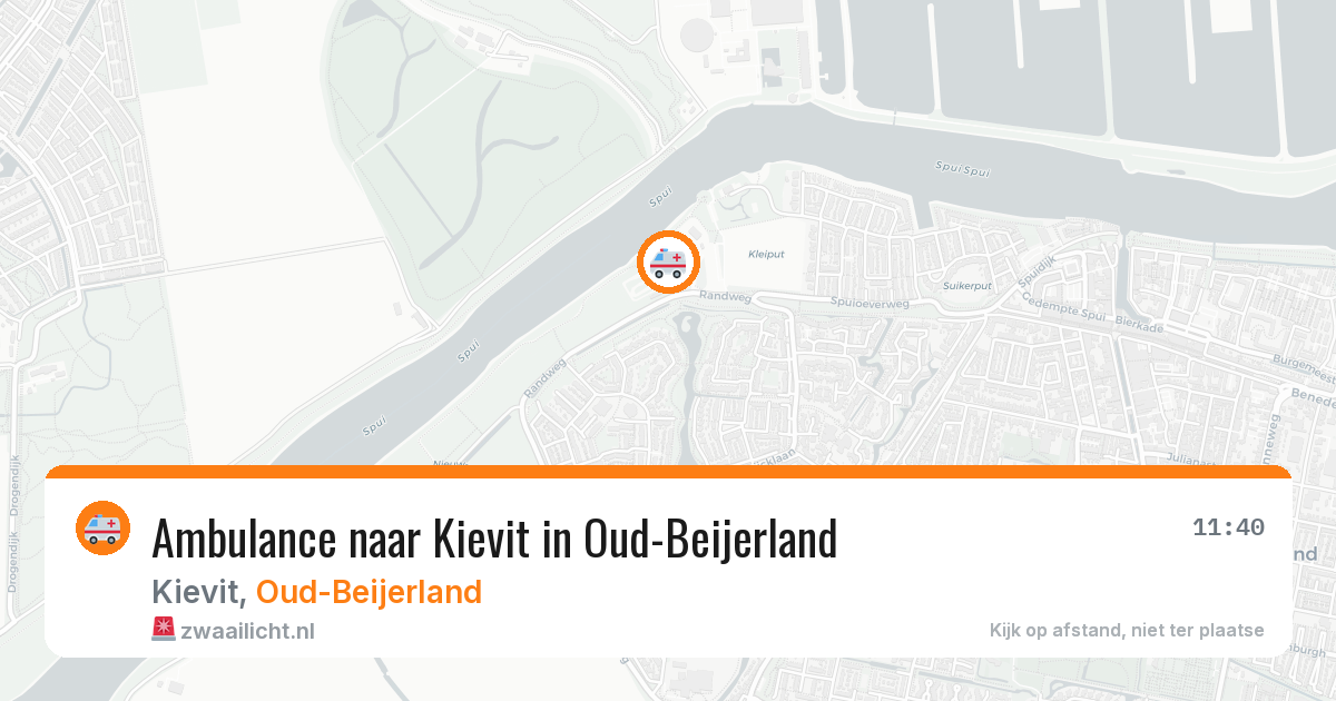 Ambulance naar Kievit in Oud-Beijerland — 31 jul 2026