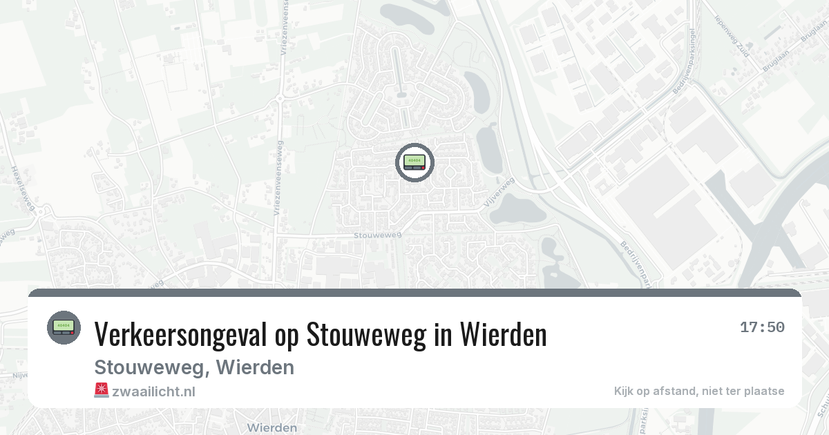 Verkeersongeval op Stouweweg in Wierden — 20 jun 2026
