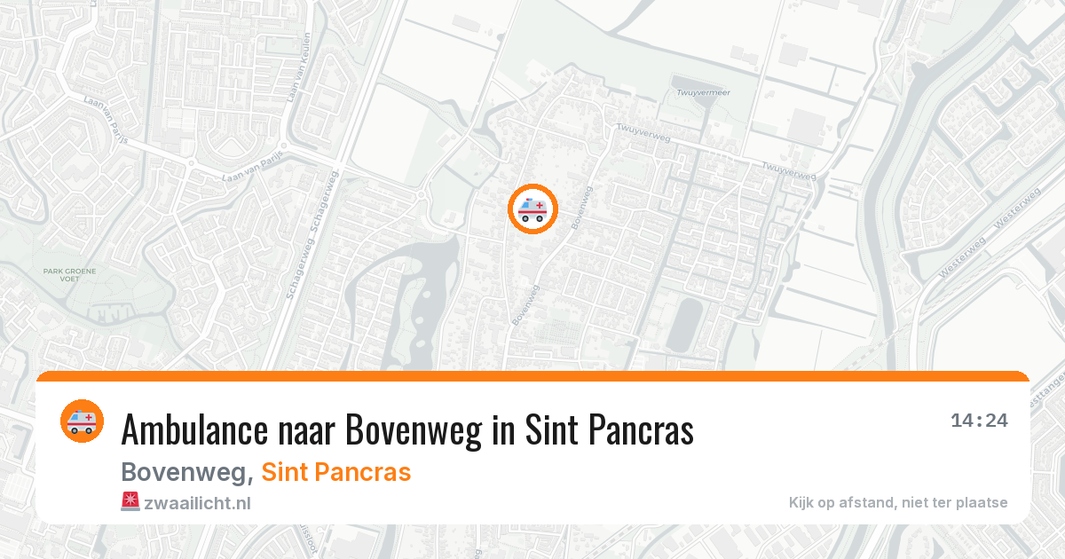 Ambulance naar Bovenweg in Sint Pancras — 25 jun 2026
