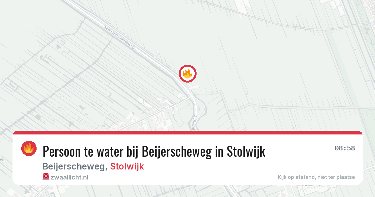Persoon te water bij Beijerscheweg in Stolwijk — 9 jun 2026
