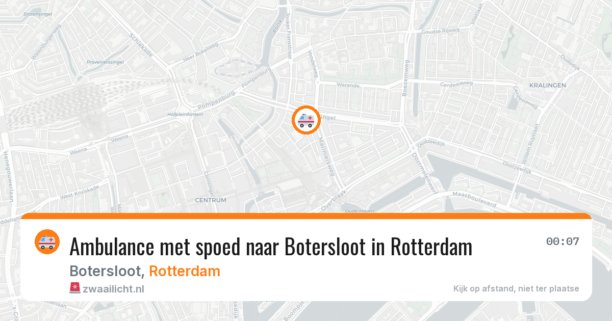 Ambulance met spoed naar Botersloot in Rotterdam — 19 jun 2026