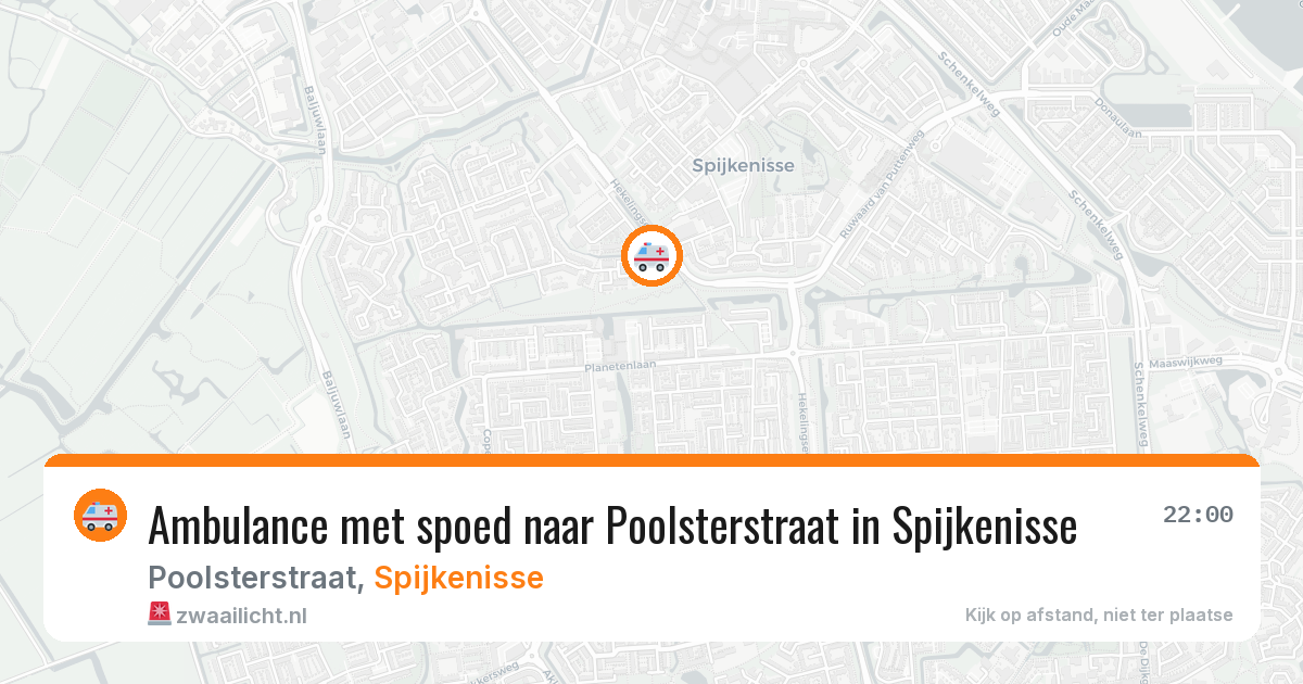 Ambulance met spoed naar Poolsterstraat in Spijkenisse — 1 jun 2026