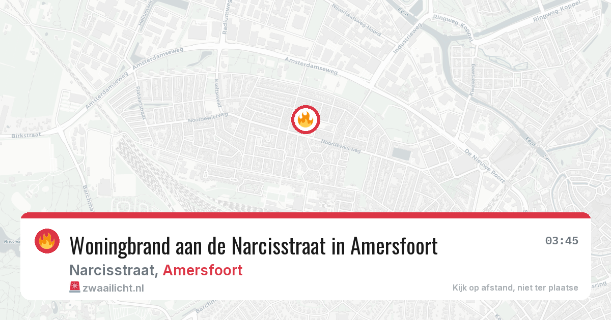 Woningbrand aan de Narcisstraat in Amersfoort — 7 apr 2026