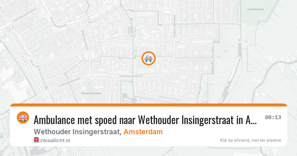 Ambulance met spoed naar Wethouder Insingerstraat in Amsterdam — 13 jun 2026