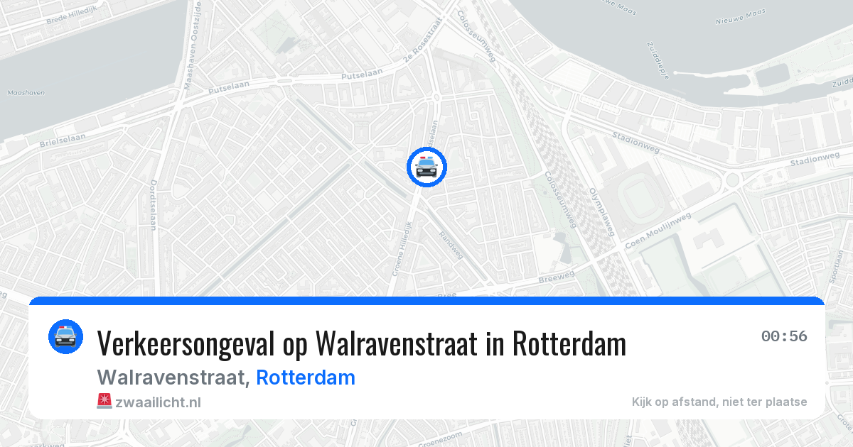 Verkeersongeval op Walravenstraat in Rotterdam — 8 aug 2026