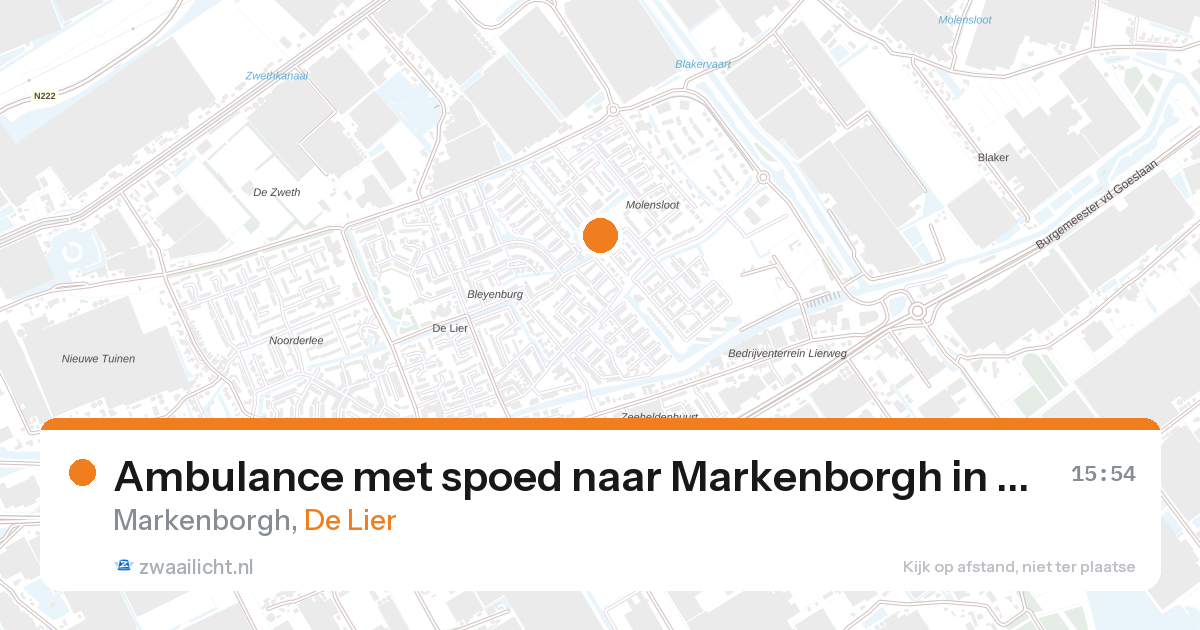 Ambulance met spoed naar Markenborgh in De Lier — 28 aug 2026