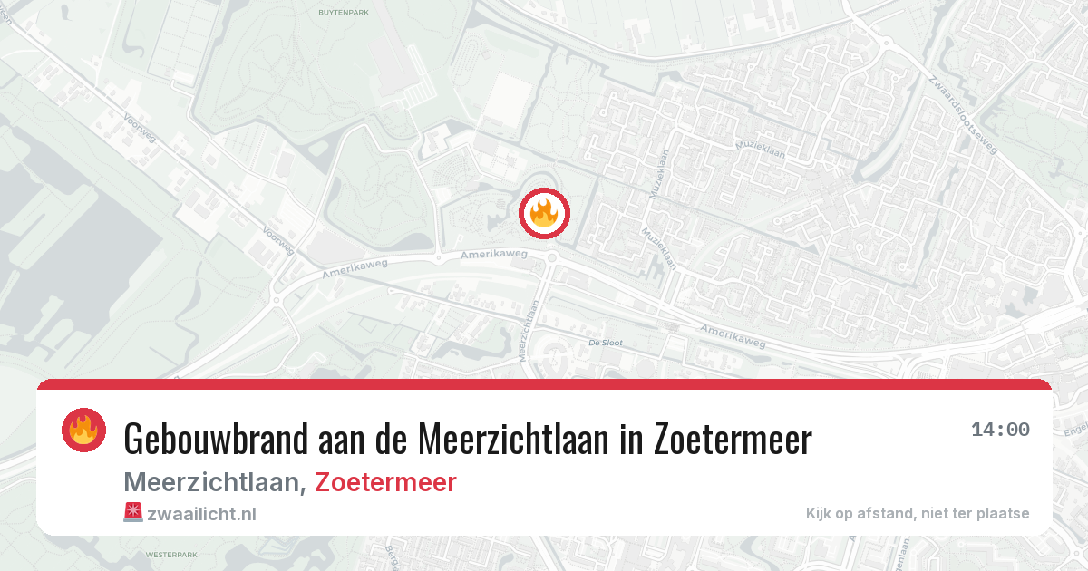 Gebouwbrand aan de Meerzichtlaan in Zoetermeer — 29 mrt 2026